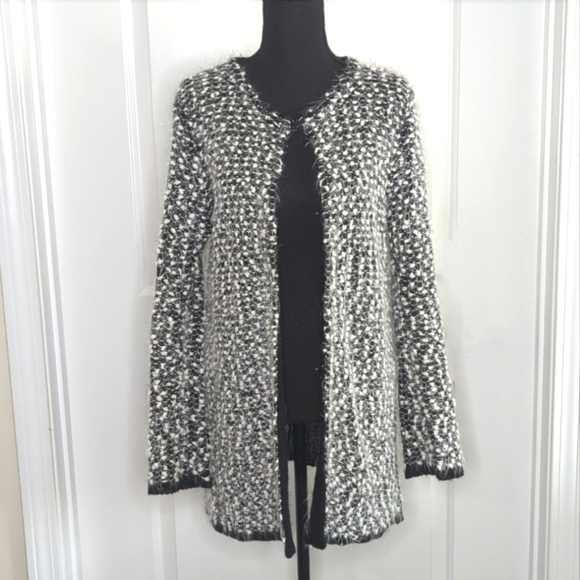 Metric NY Metallic Popcorn & Eyelash Knit Open Cardigan Size M - Picture 11 of 11